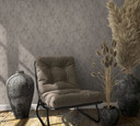 Non-woven tapet med 3D honeycomb mønster brun grafik 
