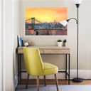 Zelfklevende Poster  Bleichner - Blue Manhattan Skyline