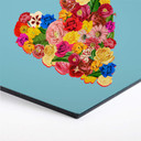 Hexagon - Alu-Dibond Frida Floral Studio - Heart Floral