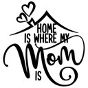 Sticker mural Home is where my Mom is
