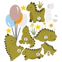 Muursticker Friendly Dino's