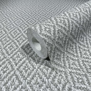 grafisk tapet, non-woven tapet Flora grå