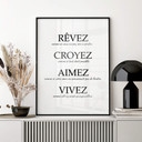 Plakat Rêvez croyez aimez vivez