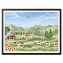 Plakat do pokoju dziecięcego - Oliver Robins - Kolorowa farma ze zwierzętami