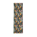 Ösenvorhang mit floralem Design - Ösenschal schwarz und orange - Vorhang mit Ösen