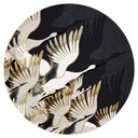 Wandtattoo Fliegende Kraniche - SpaceFrog Designs - Rund