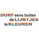 Muursticker Durf eens buiten de lijntjes te kleuren