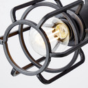 Spotrondell Inga, braun, 19 x 35 cm, Metall Industrielle Deckenleuchte