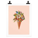 Plakat Frida Floral Studio - Kwiatowy rożek do lodów