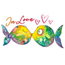 Sticker mural Hagenmeyer - Poissons amoureux