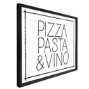 Plakat Pizza Pasta & Vino biały