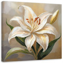 Canvasbillede, 3D-lilje malet