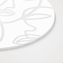 Akrylbillede, vinduesbillede til at hænge op Line Art - Faces - Round