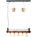 Pendelleuchte Aron, braun, 106,5 x 80 cm, Holz Pendellampe