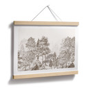 Poster bos met boslandschap in beige - Ms Tiff