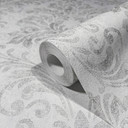 non-woven tapet grå ornamental til stue soveværelse kontor marburg tapet