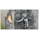 3 stykke lærredstryk, Banksy Smog Boy Street