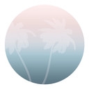 Muursticker Rond - Ombre Paradise