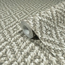 non-woven tapet i 3D flettet diamantmønster beige, grå tekstil look