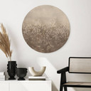 Houten Wanddecoratie pampagras en grassen in beige - Ms Tiff - Rond