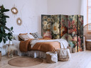 Paravent, Raumteiler freistehend, Trennwand - Scent of Nature - Beautiful Garden Flowers in Pastel C