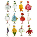 Leffler Wallsticker - sæt med blomsteralfer