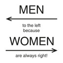 Wallsticker - WC - women are always right!