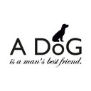 Wallsticker A dog is a man's best friend
