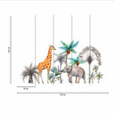 Africano en blanco gris - Papel pintado no tejido diseño fotomural 2 - 2,55 x 3,5 m
