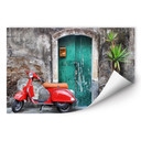 Poster autocollant - W - Scooter Rouge