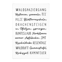 Stoffbild Herbstliche Worte - Typografie