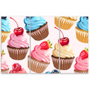 3-delt lærredsprint Candy Cupcakes