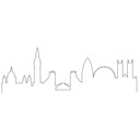 Muursticker Londen Skyline Outline