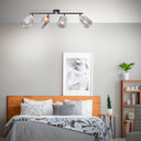 Spotrohr Tim, braun, 23 x 73 cm, Glas Lampe