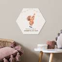 Alu-Dibond Hexagon mit Kind und Stern - positiver Spruch 'Man ist nie zu klein'