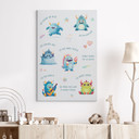 Leinwandbild mit bunten Monstern - Affirmationen fürs Kinderzimmer