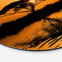 Tableaux Afrique | Paysage romantique pour le salon - Alu-Dibond Rond
