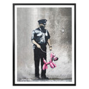 Plakat Banksy - Strażnik policyjny różowy pies z balonem