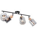 Spotrohr Tim, braun, 23 x 73 cm, Glas Lampe