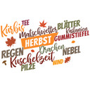 Wandtattoo Typografie - Herbstliche Wörter