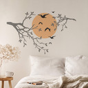 Sticker mural Oiseaux au soleil entre les branches