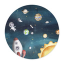 Plakat Kosmiczne przygody z astronautami - Oliver Robins - okrągły