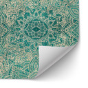 Samoprzylepny panel ścienny do kuchni Mandala Boho złoto-zielony - Bloomery Decor