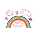 Sticker mural - Arc-en-ciel pour filles