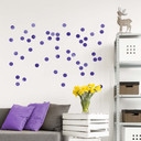 Muursticker set stippen - Lila (50 stickers)