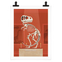 Plakat do pokoju dziecięcego - Szkielet T-Rexa - Brązowy