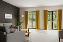Homing Fertigschal mit verdeckten Schlaufen, Galdin safran -  2,45 x 1,4 m