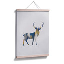 Plakat Orara Studio - niebieski i żółty jeleń