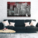 3 stykke lærredstryk, New York Skyline skyskrabere