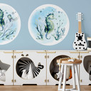 Sticker mural Kvilis - Hippocampes en solitaire